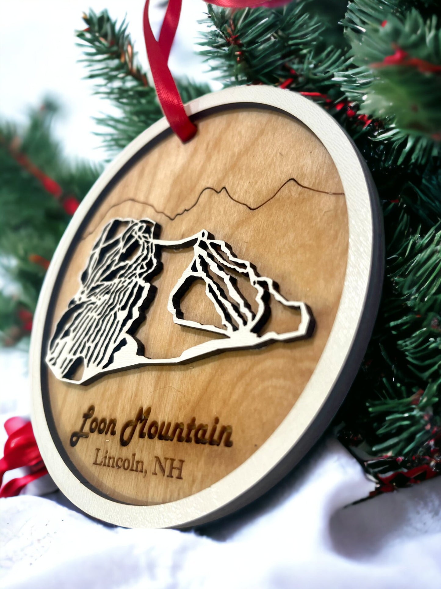 Loon Mountain Christmas Ornament - New Hampshire