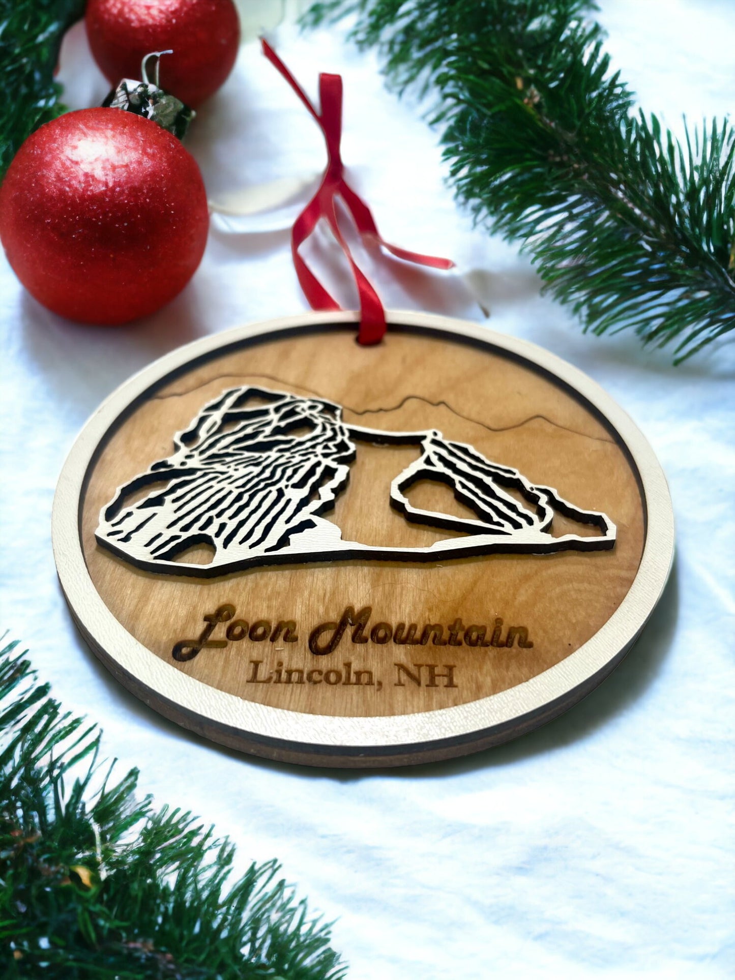 Loon Mountain Christmas Ornament - New Hampshire
