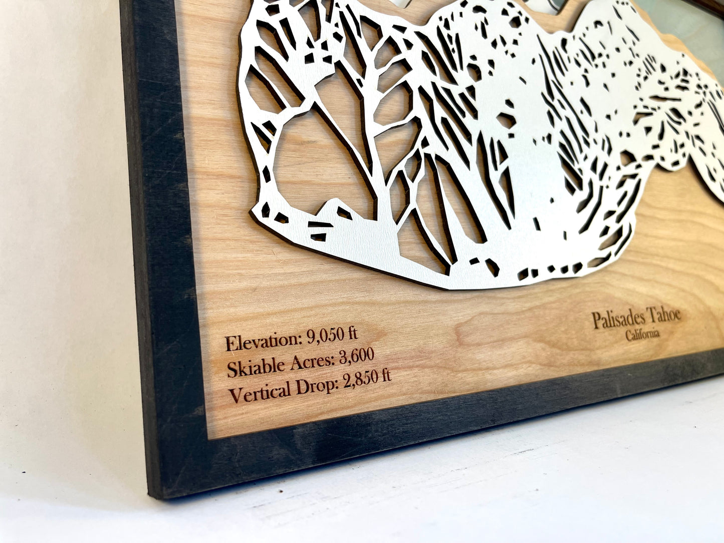 Palisades Tahoe Wooden Trail Map