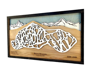 Beaver Mountain Wooden Trail Map