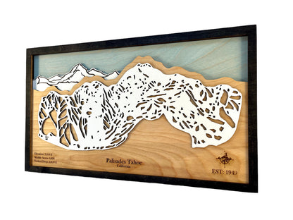 Palisades Tahoe Wooden Trail Map