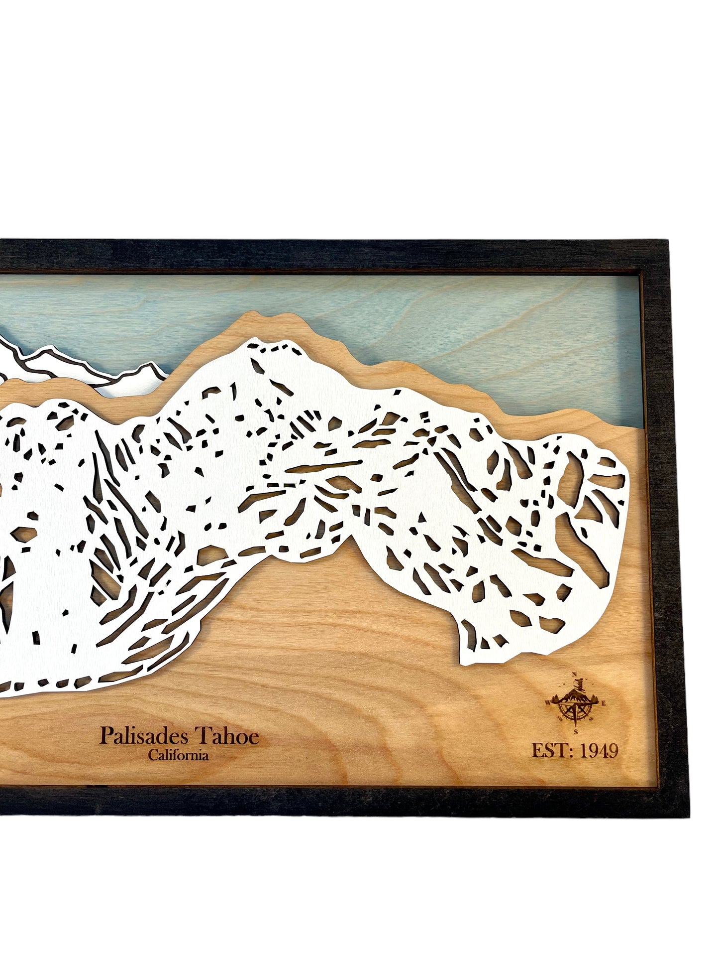 Palisades Tahoe Wooden Trail Map