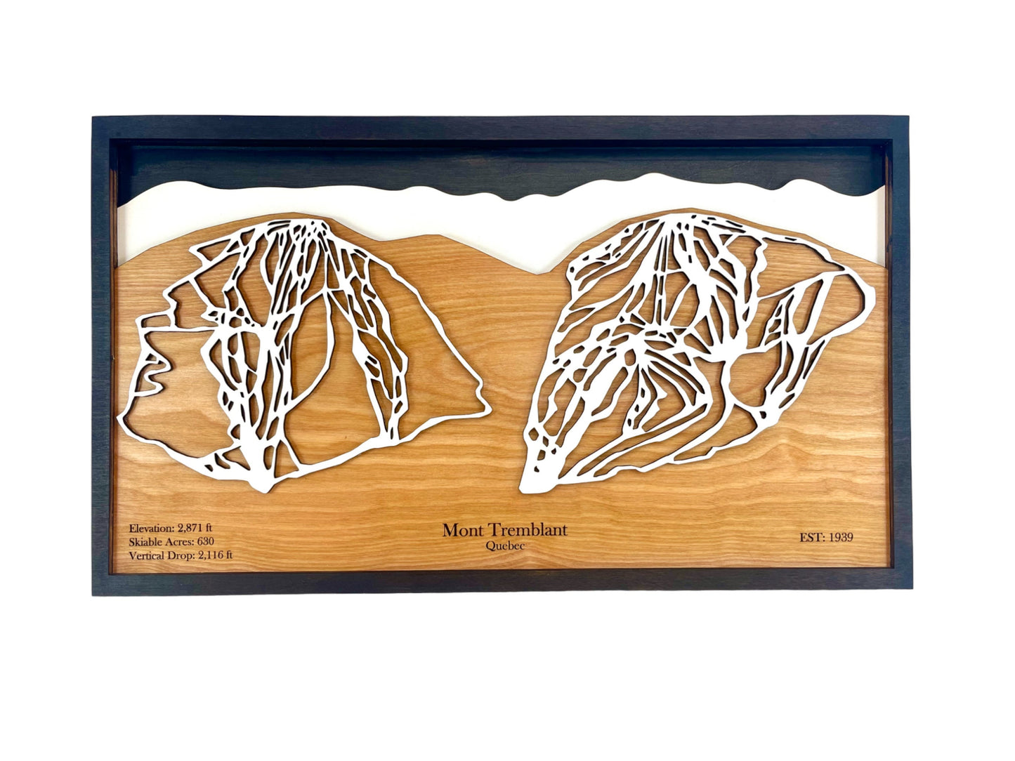 Mont Tremblant Wooden Trail Map