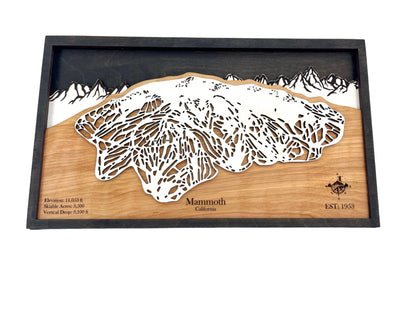Mammoth Mountain Wooden Trail Map