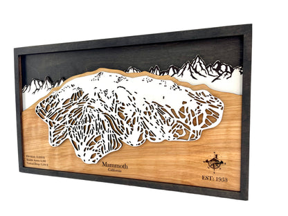Mammoth Mountain Wooden Trail Map