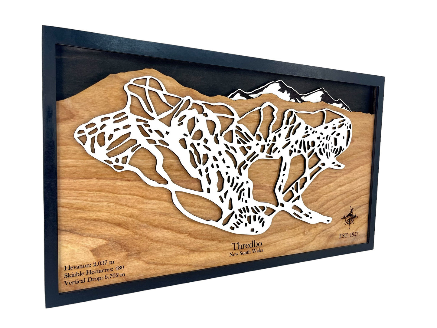 Thredbo Ski Resort Wooden Trail Map