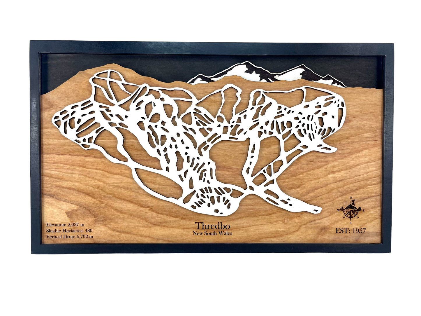 Thredbo Ski Resort Wooden Trail Map