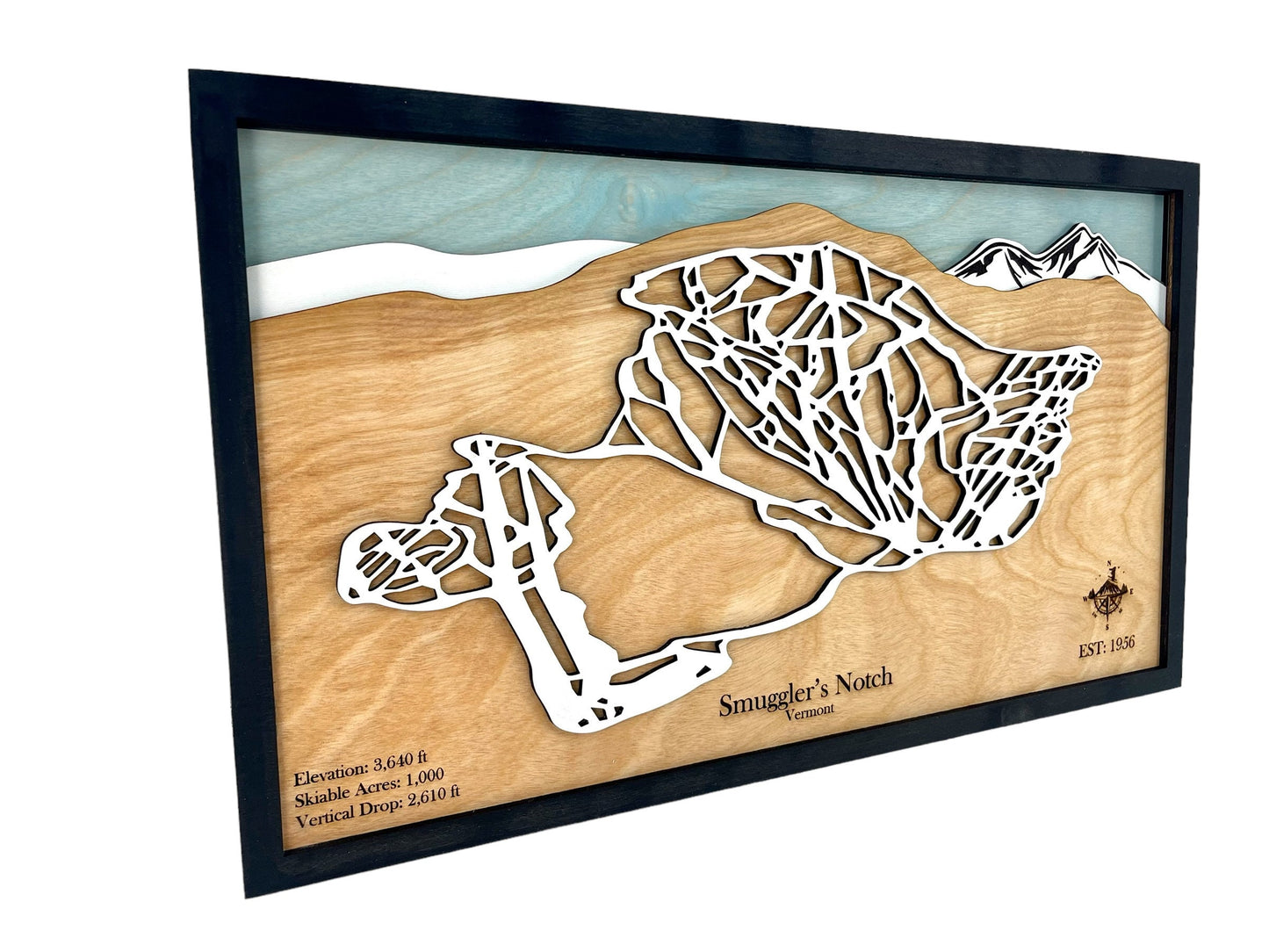Smuggler's Notch Wooden Trail Map