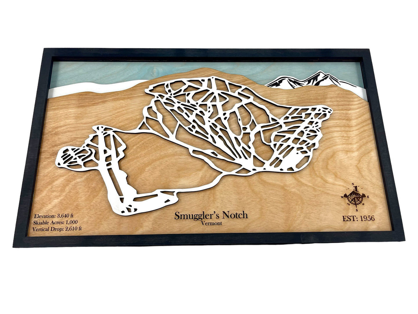 Smuggler's Notch Wooden Trail Map