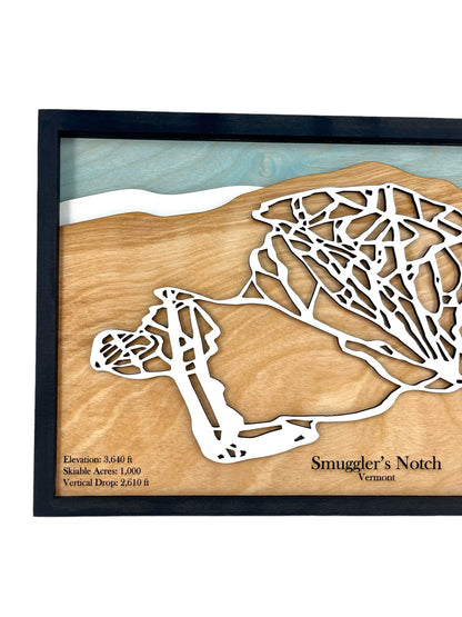 Smuggler's Notch Wooden Trail Map