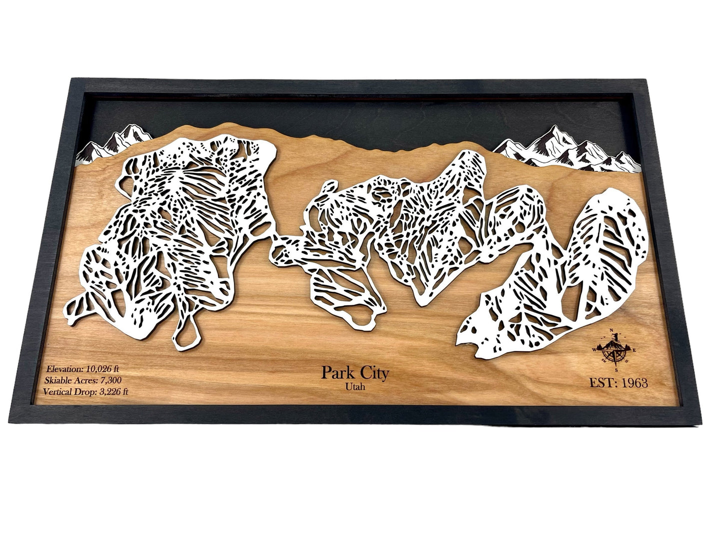 Park City Mountain Wooden Trail Map