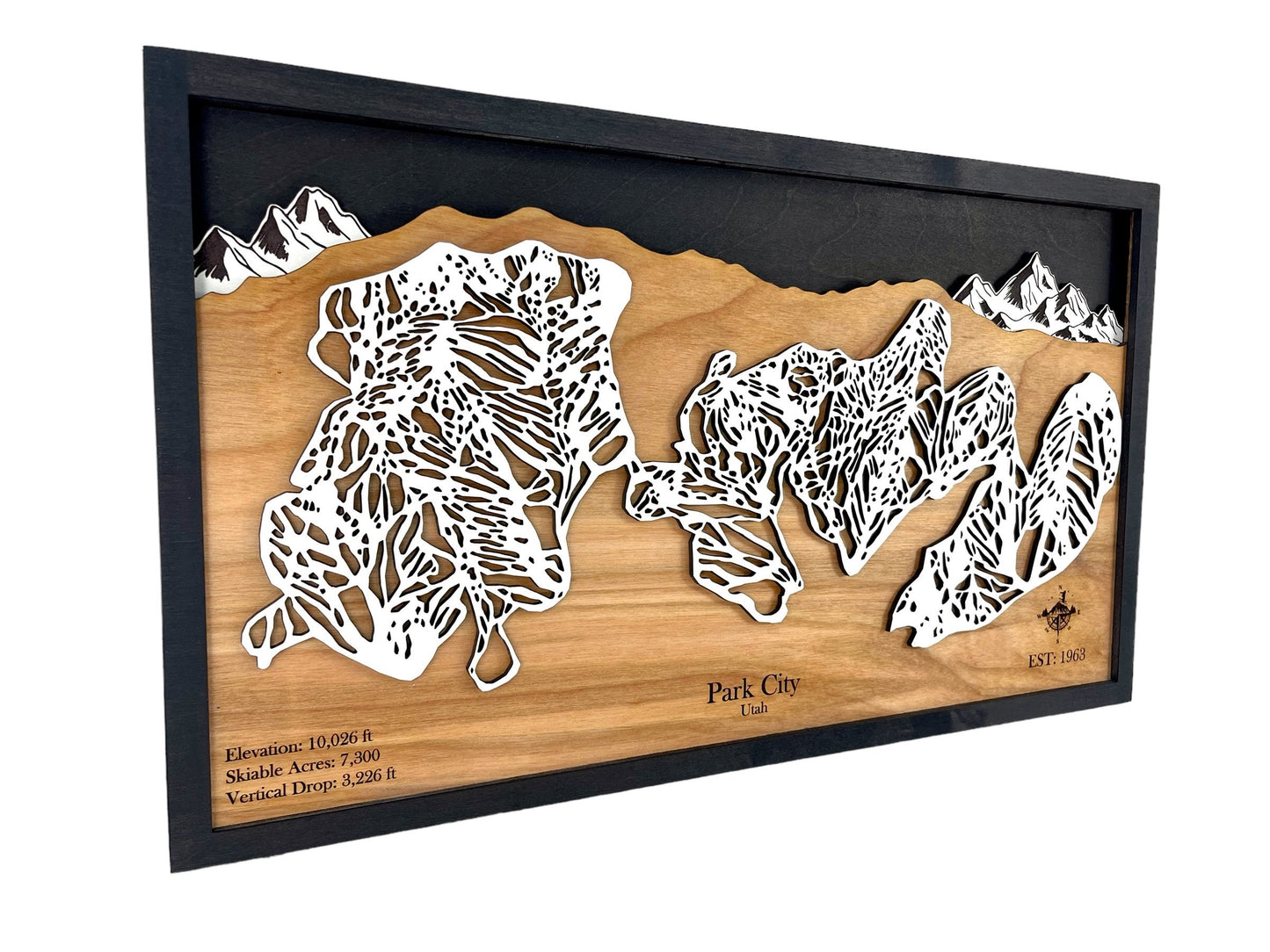 Park City Mountain Wooden Trail Map