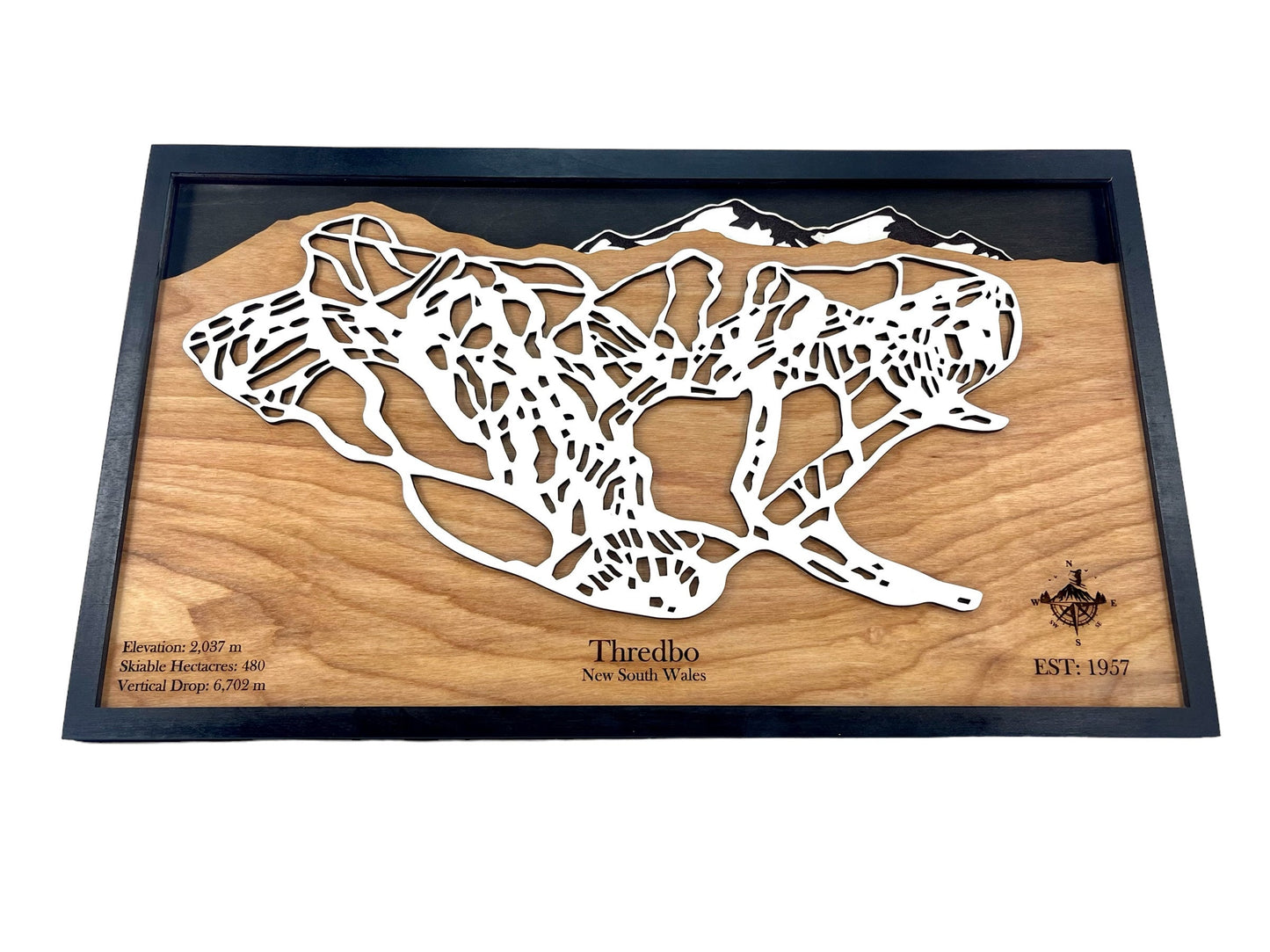 Thredbo Ski Resort Wooden Trail Map
