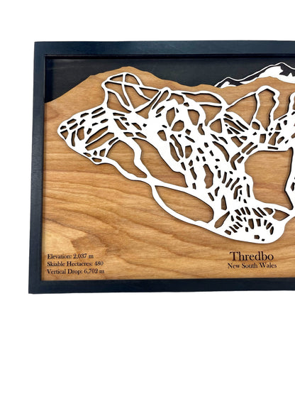 Thredbo Ski Resort Wooden Trail Map