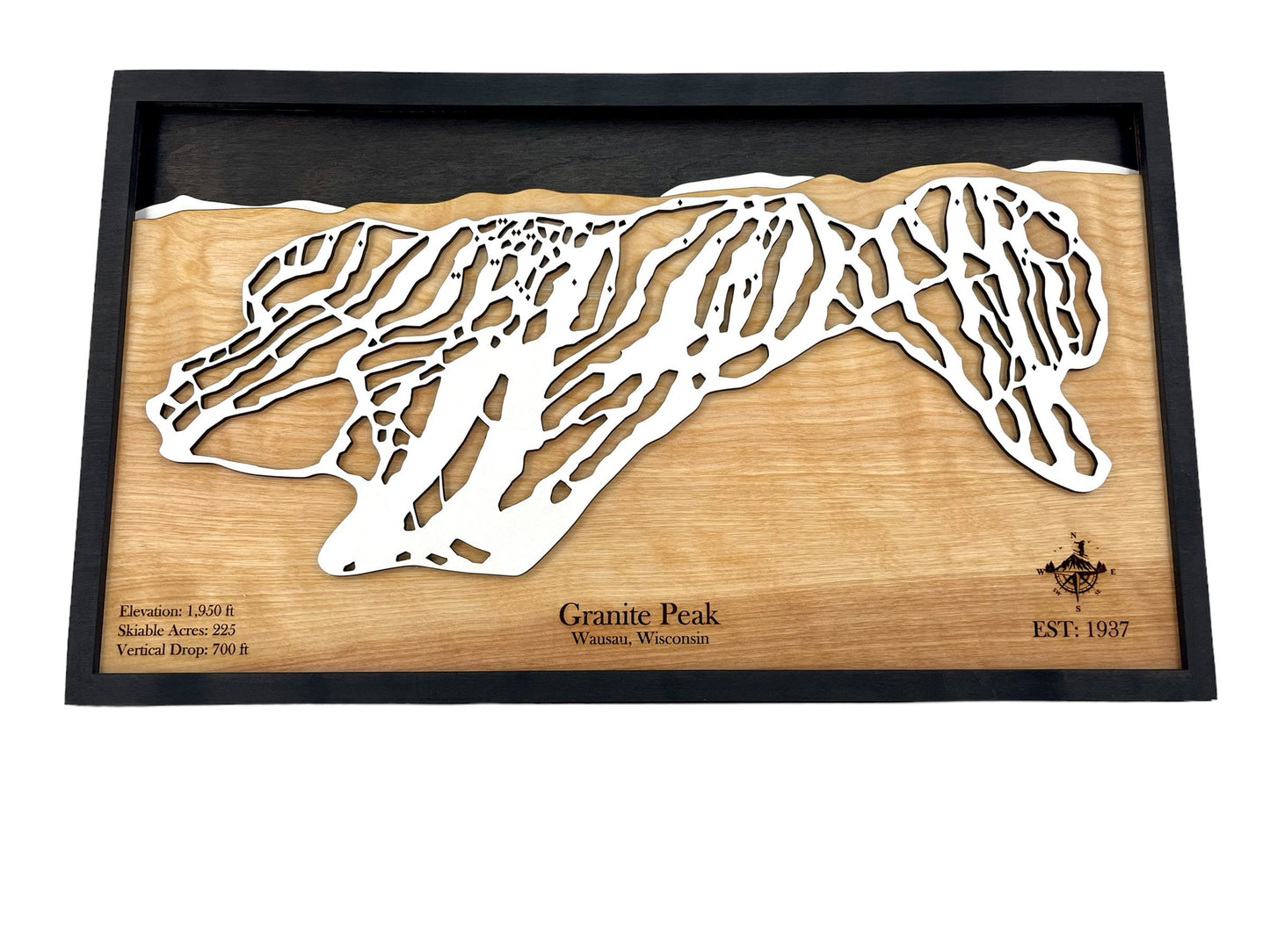 Granite Peak Wooden Trail Map