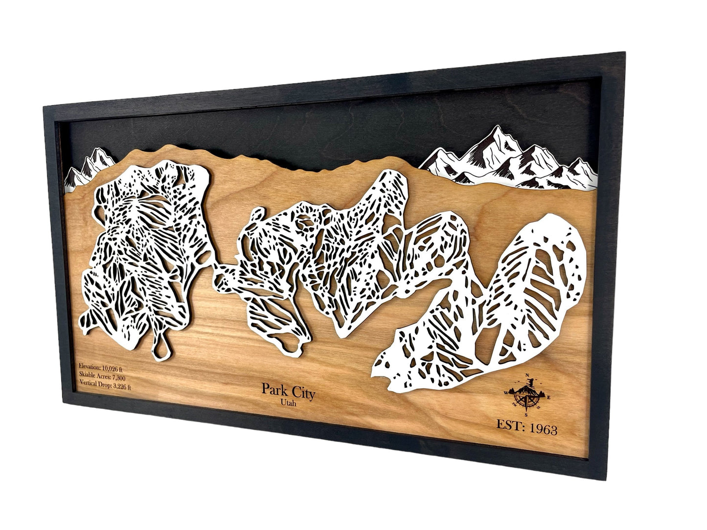 Park City Mountain Wooden Trail Map
