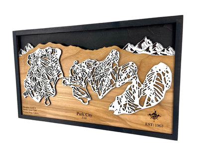 Park City Mountain Wooden Trail Map