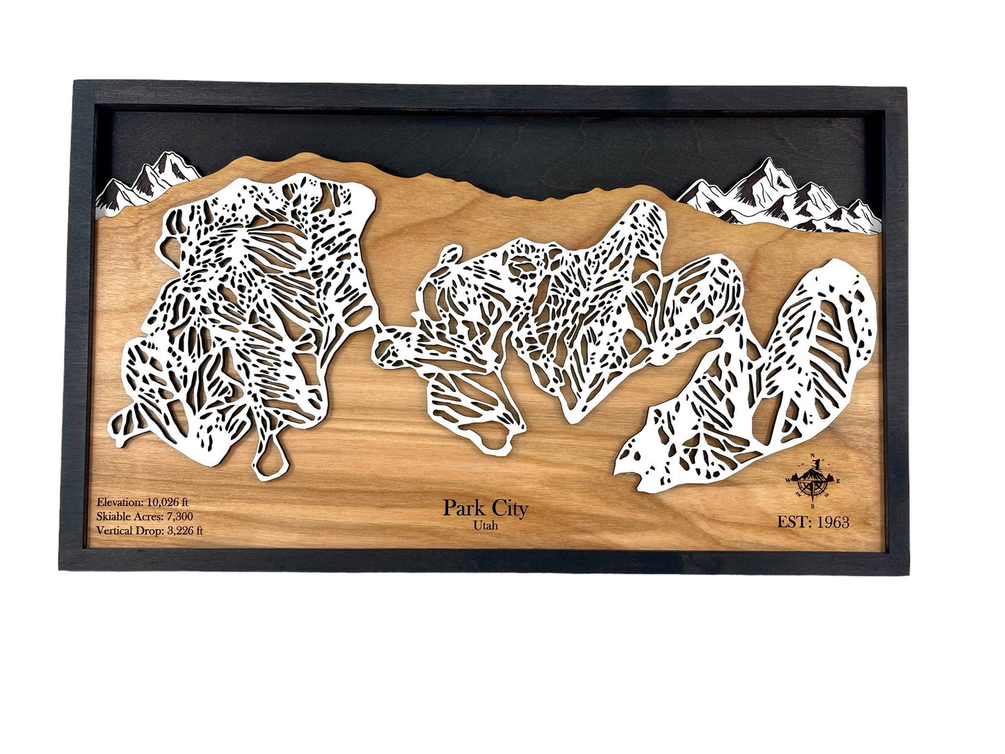 Park City Mountain Wooden Trail Map