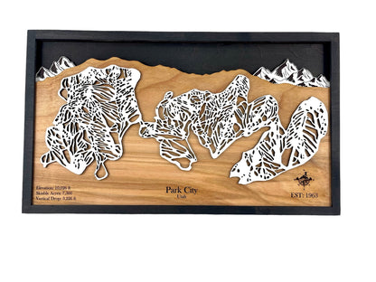 Park City Mountain Wooden Trail Map