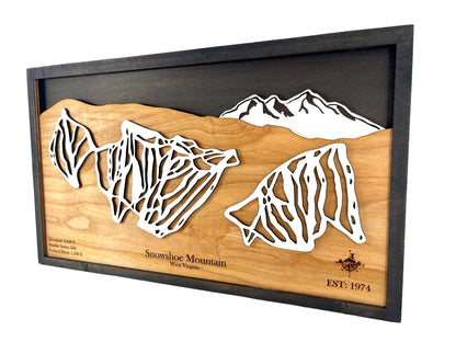 Snowshoe Mountain Wooden Trail Map