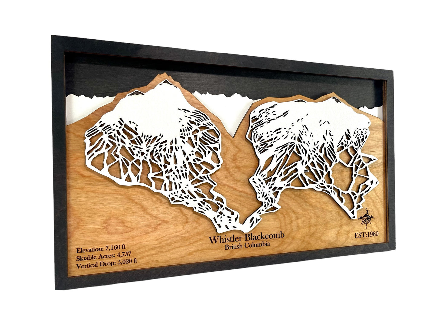 Whistler-Blackcomb Wooden Trail Map