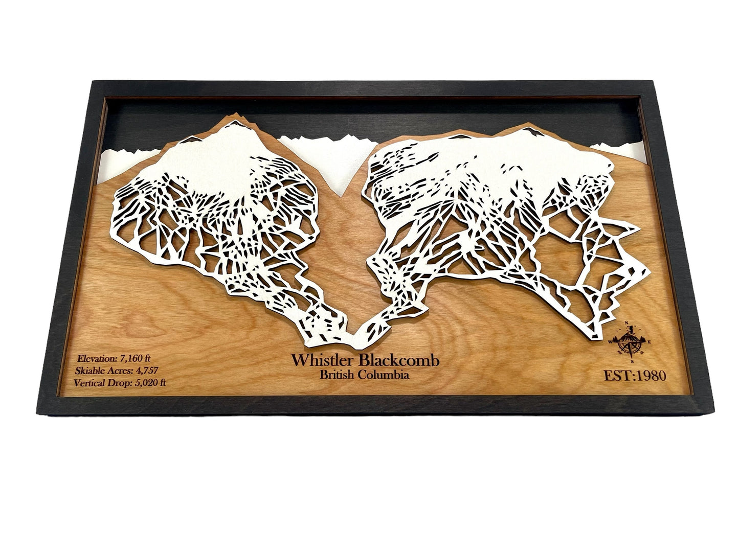 Whistler-Blackcomb Wooden Trail Map