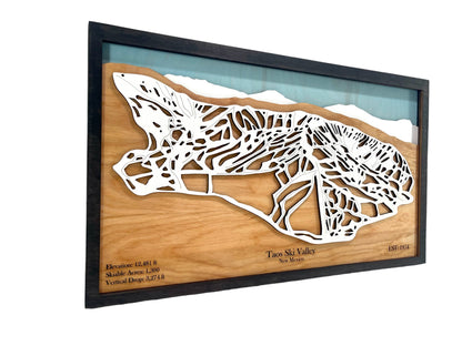 Taos Ski Valley Wooden Trail Map
