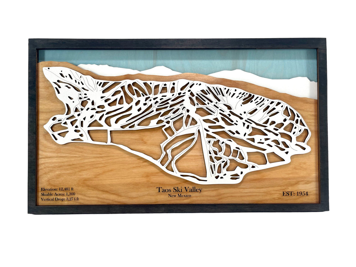Taos Ski Valley Wooden Trail Map