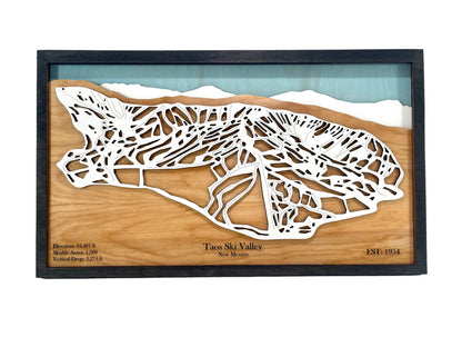 Taos Ski Valley Wooden Trail Map