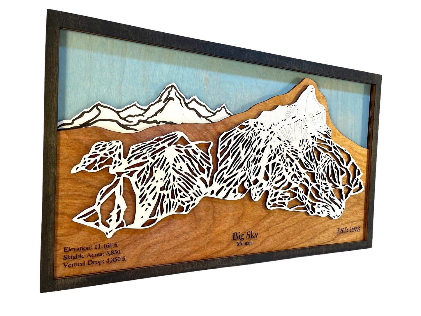Big Sky Wooden Trail Map