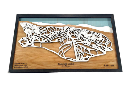 Taos Ski Valley Wooden Trail Map