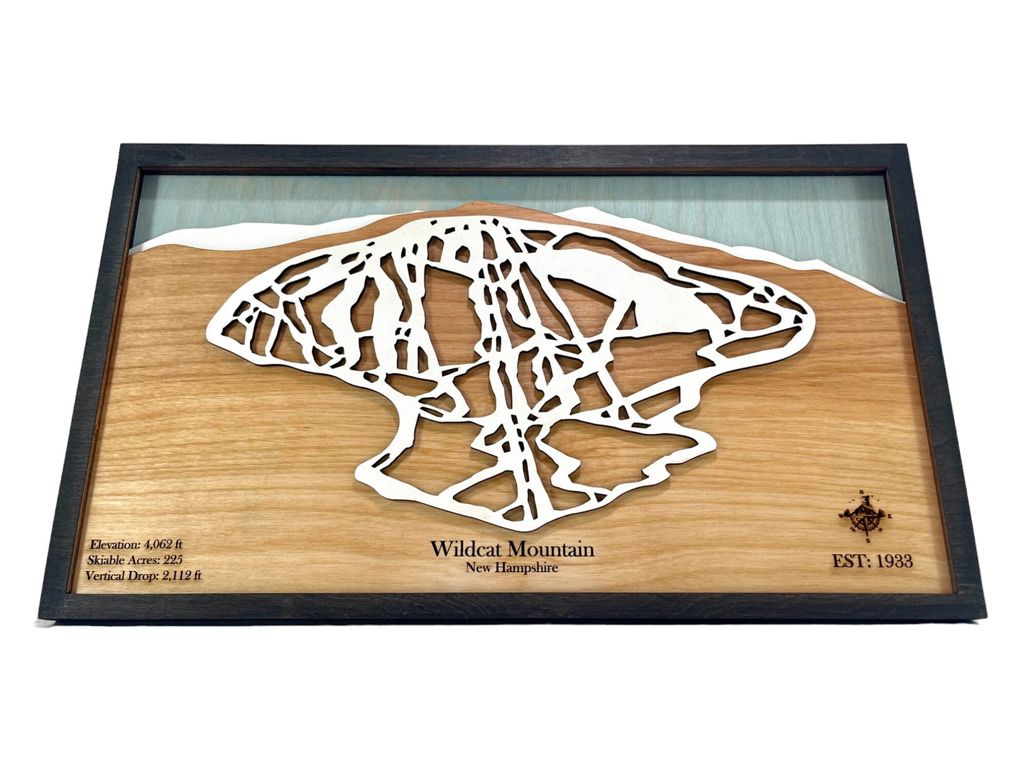 Wildcat Mountain Wooden Trail Map
