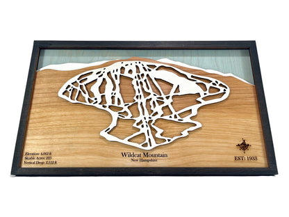 Wildcat Mountain Wooden Trail Map