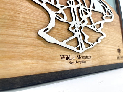 Wildcat Mountain Wooden Trail Map