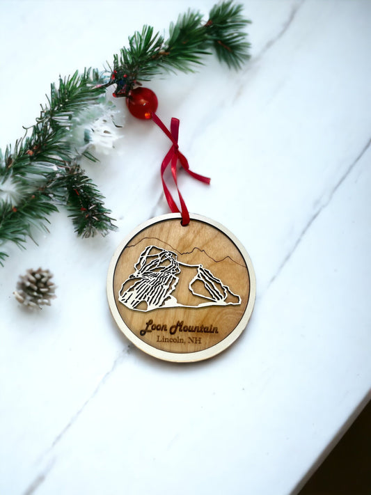 Loon Mountain Christmas Ornament - New Hampshire