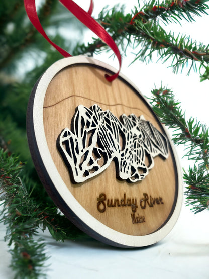 Sunday River Christmas Ornament - Maine