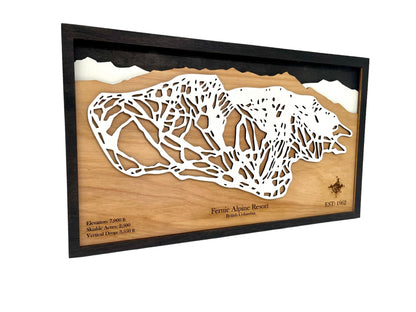 Fernie Alpine Resort Wooden Trail Map