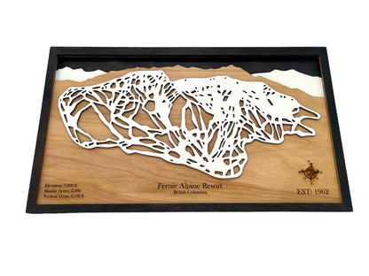 Fernie Alpine Resort Wooden Trail Map