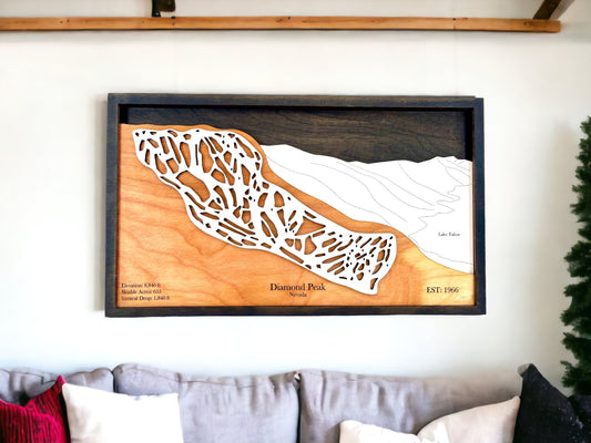 Diamond Peak Wooden Trail Map