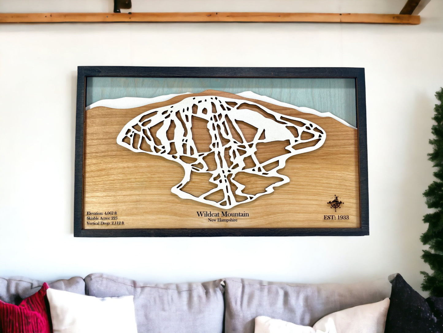 Wildcat Mountain Wooden Trail Map