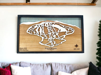 Wildcat Mountain Wooden Trail Map