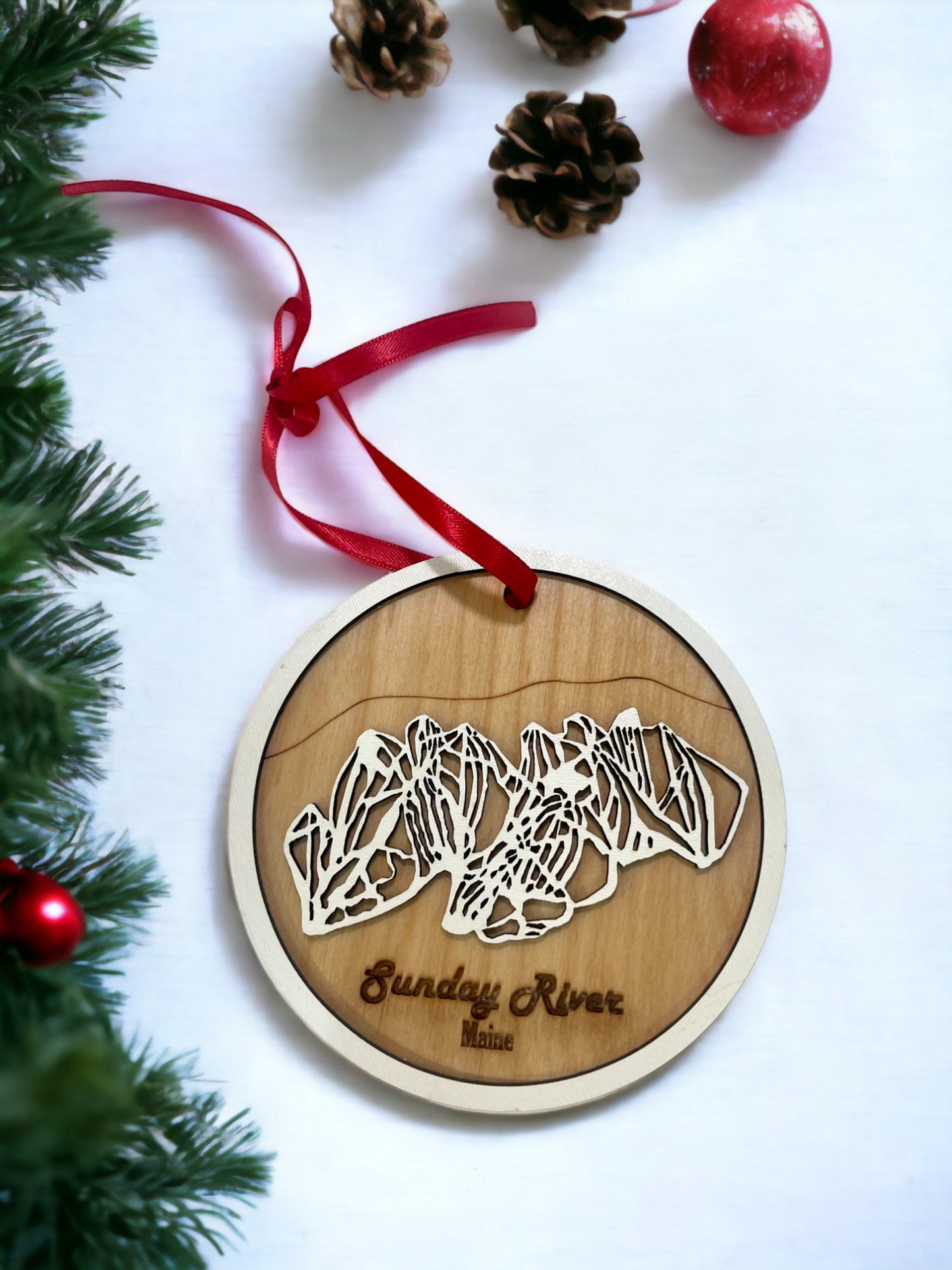 Sunday River Christmas Ornament - Maine