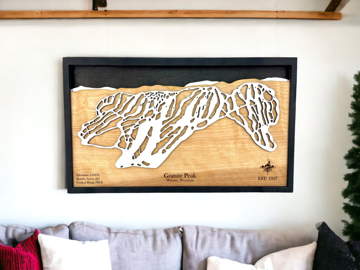 Granite Peak Wooden Trail Map