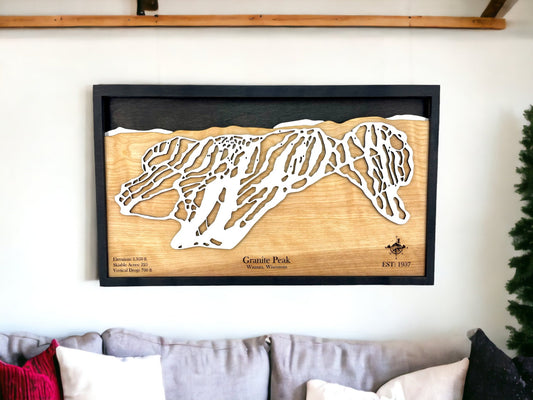 Granite Peak Wooden Trail Map